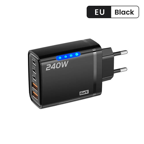 240W GaN USB C Charger 5 in 1 Fast Charging Phone Charger Power